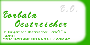 borbala oestreicher business card